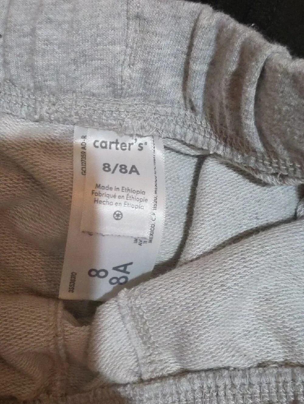 Carter's Boys Black & Light Gray Cotton Shorts Trio